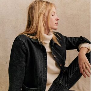 Sezane Will Jacket Washed Black Small